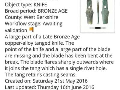 Bronze Age Knife 1