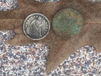 My first V nickel and my oldest seated dime
