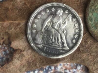 My first V nickel and my oldest seated dime