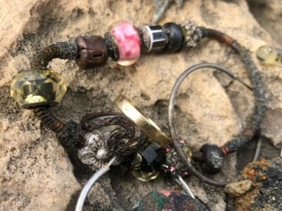 14K Gold Ring, Two Silver Earrings