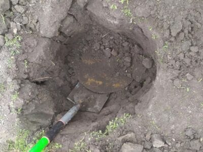 Found a dried-up lake and walked