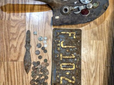 We saw icebergs today at the beach