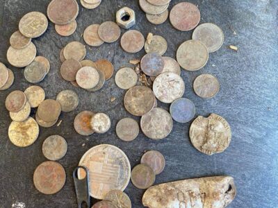 I found a 925 ring and a bunch of change