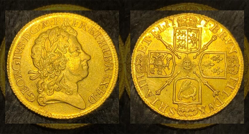 George I 1717 Guinea Fourth Head - Cover