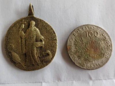 Esfinge Do Dom Pedro E Uma Aliança De Moeda - 1