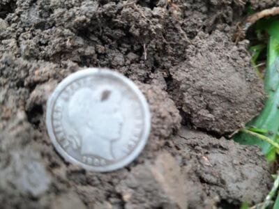 Great Hunt This Morning A Barber Dime - 3