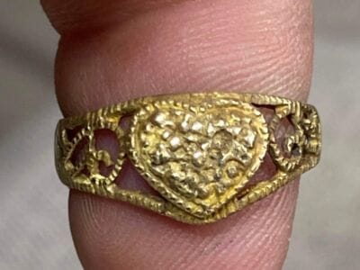 Badge And Beautiful Gold Ring - 2