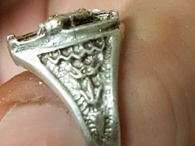 Silver Horse Shoe Ring With Simplex+ - 8