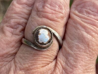 The Legend ID 44 Silver Ring With Pearl - 7