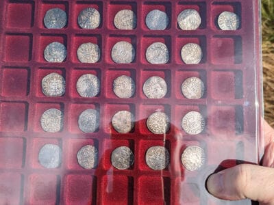 28 Coins Of Medieval Pennies Found With The Legend - 3