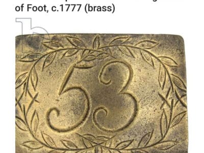 53rd Regiment British Foot Soldiers Belt Plate With The Legend - 2