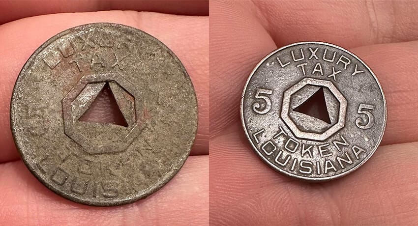 1936-38 Louisiana Luxury Tax Token - Cover
